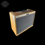 Front angle of Vintage 1955 Fender Super 2x10 Combo.