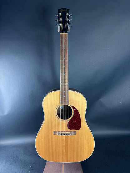 Acoustic guitar on a dark blue background