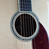 Soundhole of Collings OM-42 A Torch Adirondack/Koa.