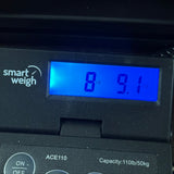Scale displaying weight.