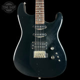 Front of Used 80s Squier MIJ Contemporary HSS Strat Black.