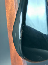Wear on body of Used 80s Squier MIJ Contemporary HSS Strat Black.