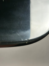 Ding on bottom edge of Used 80s Squier MIJ Contemporary HSS Strat Black.