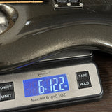 Used Ibanez JS1000 Series Pewter MIJ on scale displaying weight.