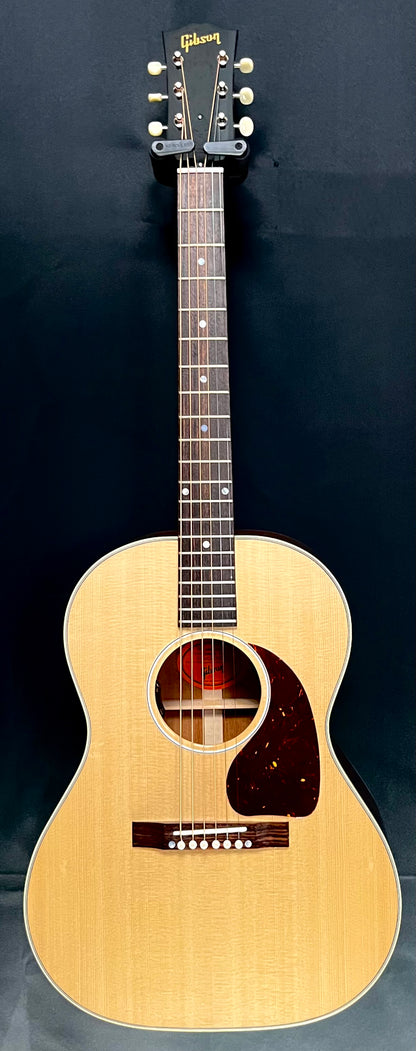 Full Front of Used 2023 Gibson '50s LG-2 Antique Natural w/LR Baggs VTC Pickup w/case TFW19
