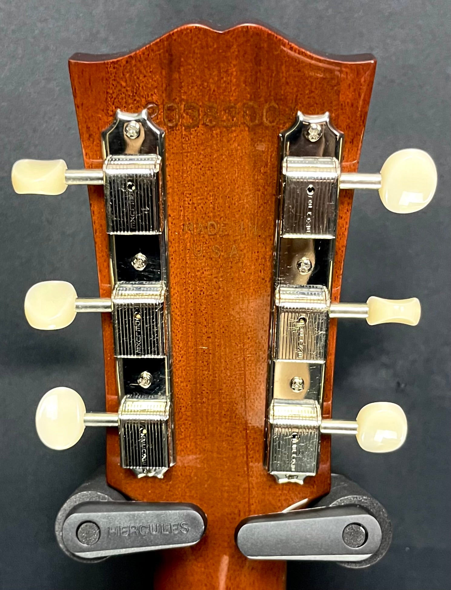 Back of headstock of Used 2023 Gibson '50s LG-2 Antique Natural w/LR Baggs VTC Pickup w/case TFW19