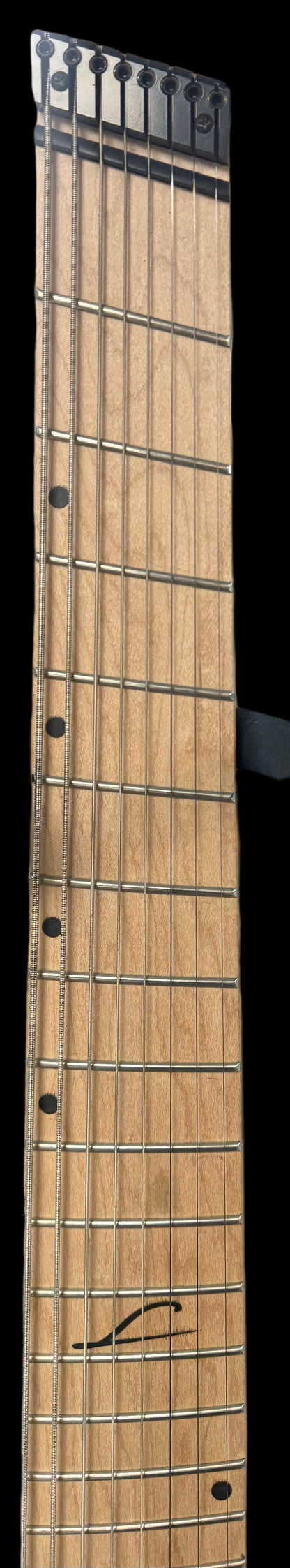 Front of neck of Used Legator GF8S Snowfall White w/bag TSS6081