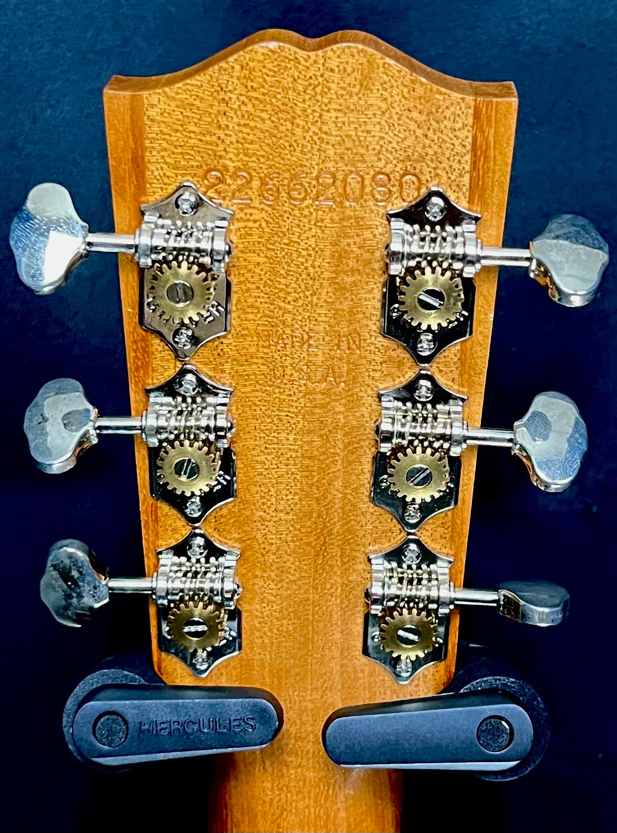 Back of Headstock of Used 2022 Gibson J-35 '30s Faded Natural w/LR Baggs VTC Pickup w/case TFW20