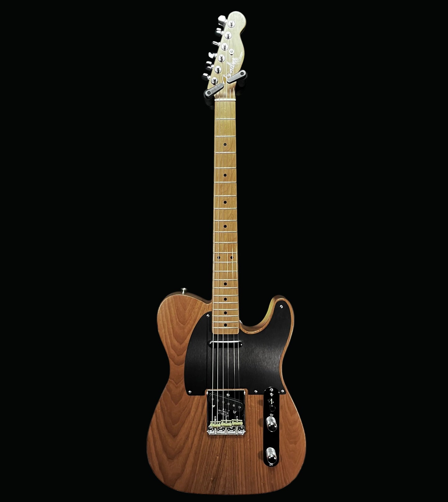 Full front of Used 2017 Fender Limited Edition American Vintage '52 Telecaster Roasted Ash w/case TFW2719