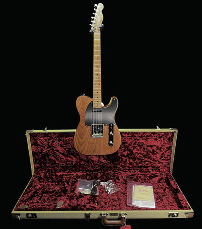 Front of w/case of Used 2017 Fender Limited Edition American Vintage '52 Telecaster Roasted Ash w/case TFW2719
