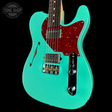 Front angle of Used Suhr AH T Seafoam Green.