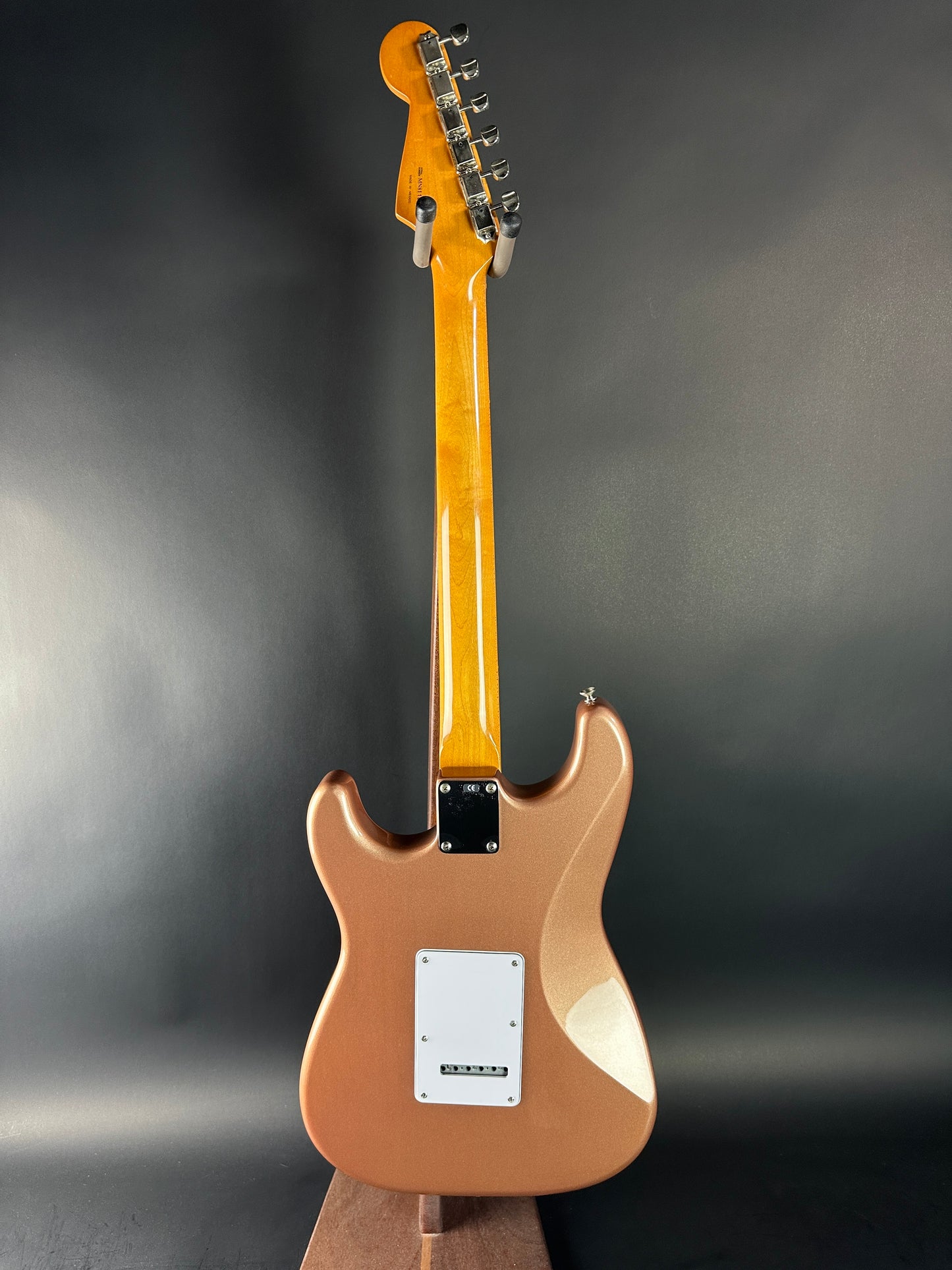 Full back of Used 1999 Fender Classic 60s Stratocaster Burgundy Mist.