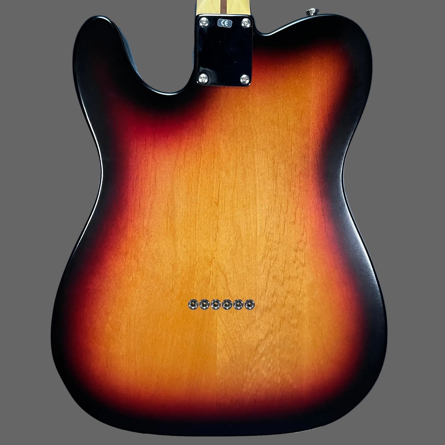 Back of Used 2003 Fender Highway 1 Telecaster 3 Tone Sunburst w/bag TFW2717