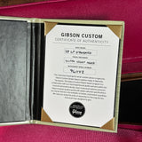Certificate of authenticity for Gibson Custom Dealer Select 1959 Les Paul Standard Chambered Tejas Burst AAA Top Bigsby Ultra Light Aged.