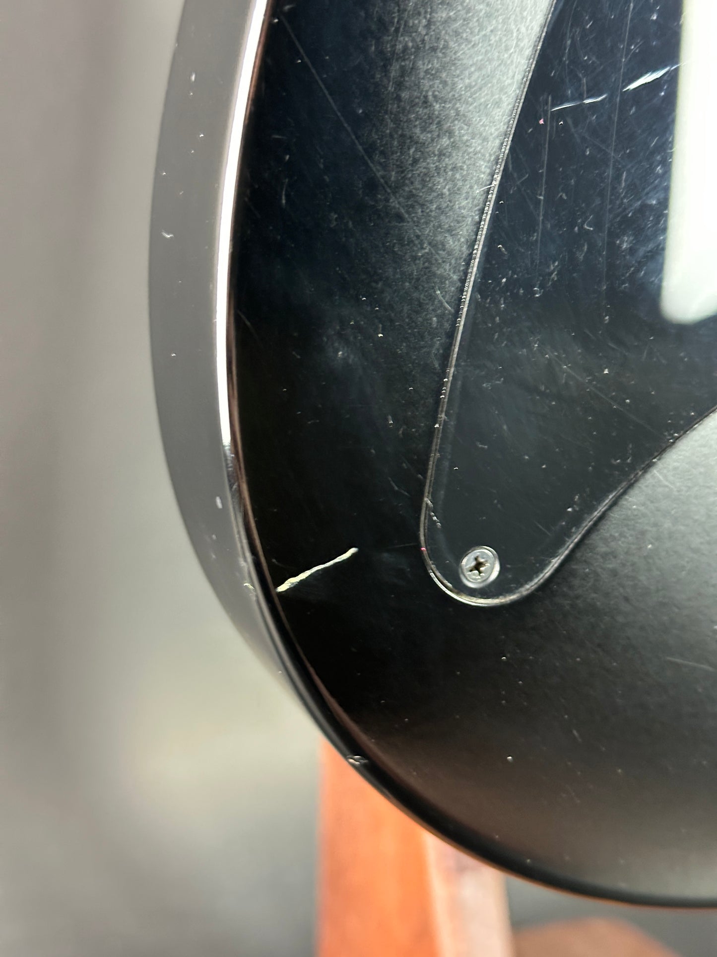 Scratch on back of Used Fender Jim Root Signature Strat.