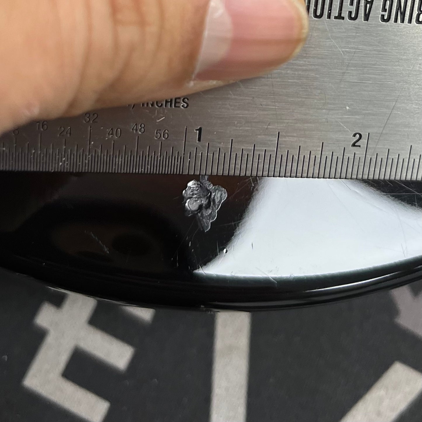 Ding on back of Used 2017 Fender Limited Edition Strat-Tele Hybrid 2 Tone Sunburst w/Case TFW2733