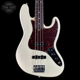 Front of Used 2023 Fender American Pro II Jazz Bass White.