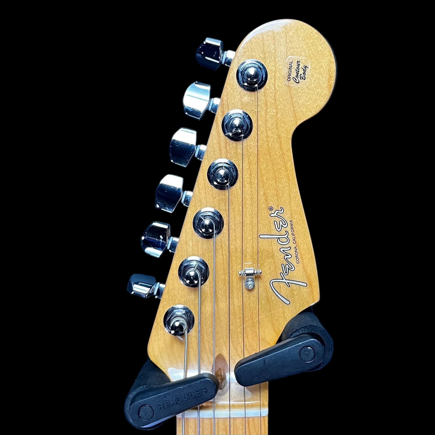 Headstock of Used 2017 Fender Limited Edition Strat-Tele Hybrid 2 Tone Sunburst w/Case TFW2733
