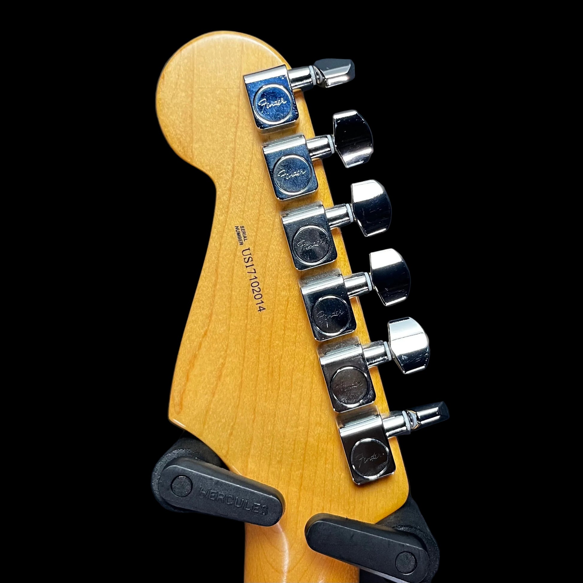 BAck of headstock of Used 2017 Fender Limited Edition Strat-Tele Hybrid 2 Tone Sunburst w/Case TFW2733