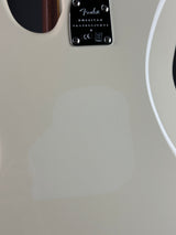 Discoloration on back of Used 2023 Fender American Pro II Jazz Bass White.