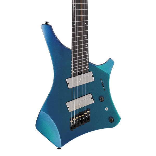 Front of Ibanez A527NSH Alpha A series 7 String Nebula Shift.