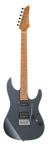 Full frontal of Ibanez AZ2402GRM Prestige Grey Metallic Roasted Maple Fingerboard.