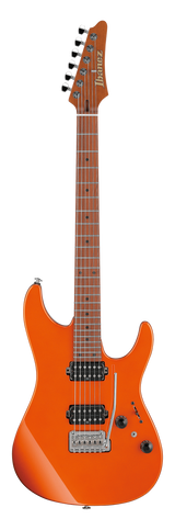 Full frontal of Ibanez AZ2402ROM AZ Prestige Roadster Orange Metallic.