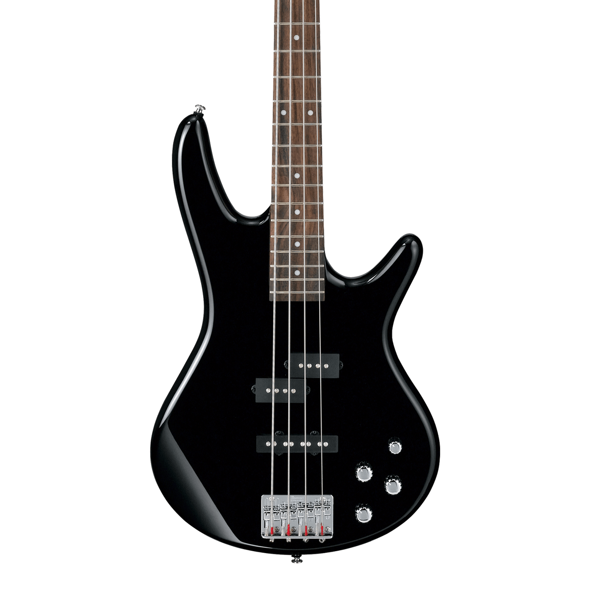 Front of Ibanez GSR200BK Gio SR Black.