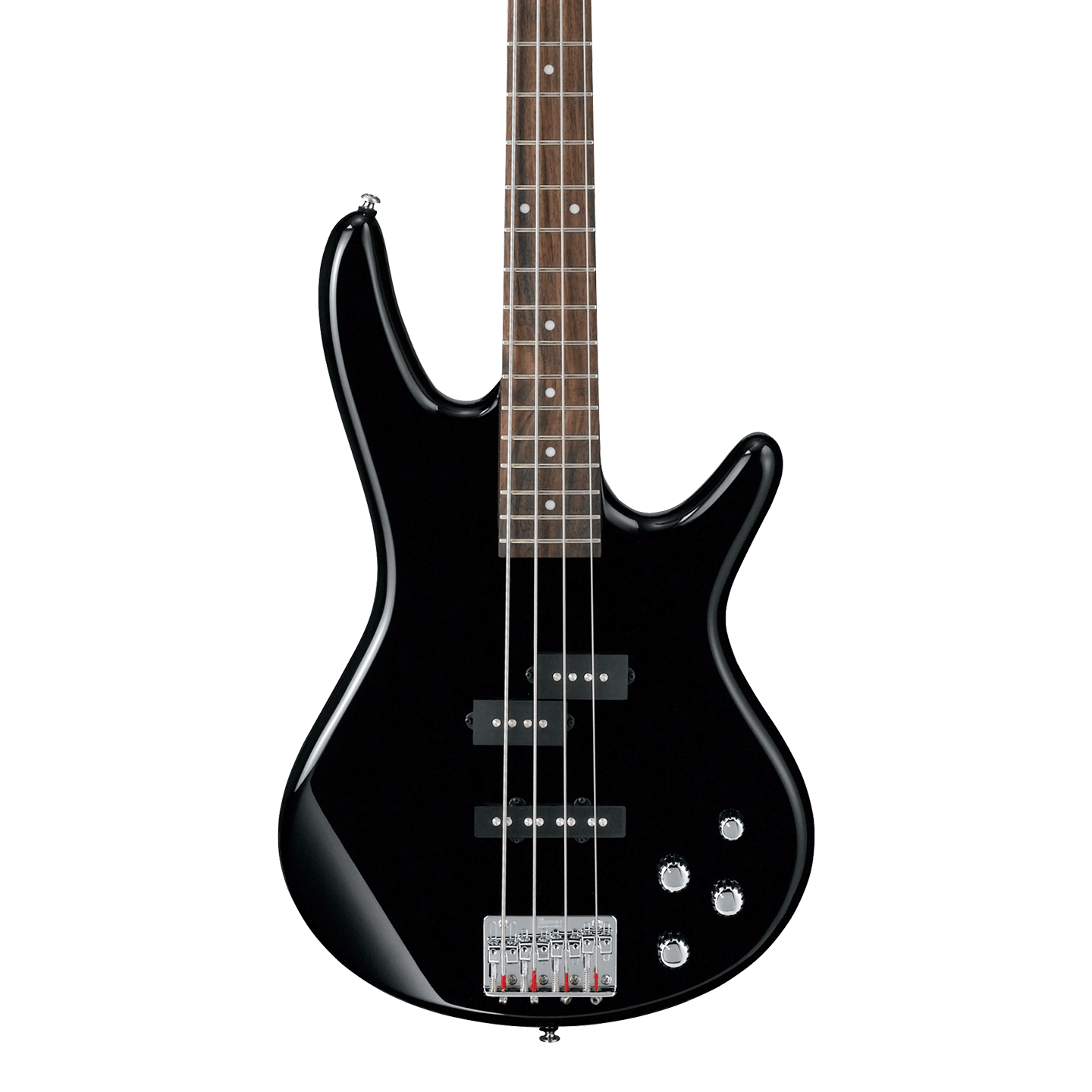 Front of Ibanez GSR200BK Gio SR Black.