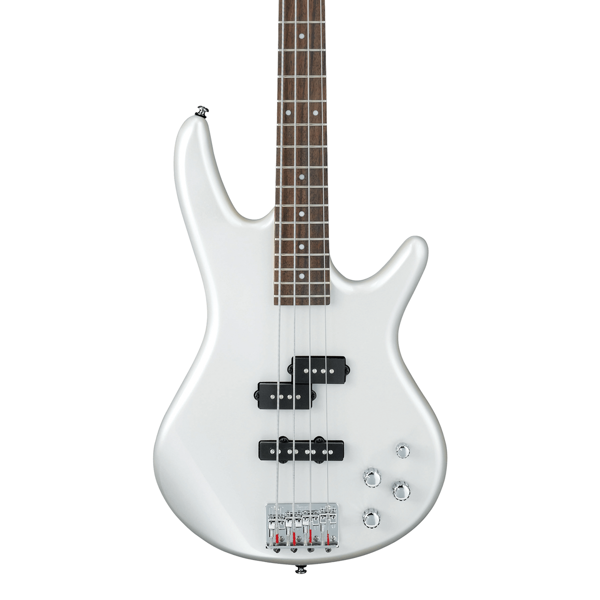 Front of Ibanez GSR200PW Gio SR Pearl White.