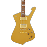 Front of Ibanez Iceman IC420GD Gold.