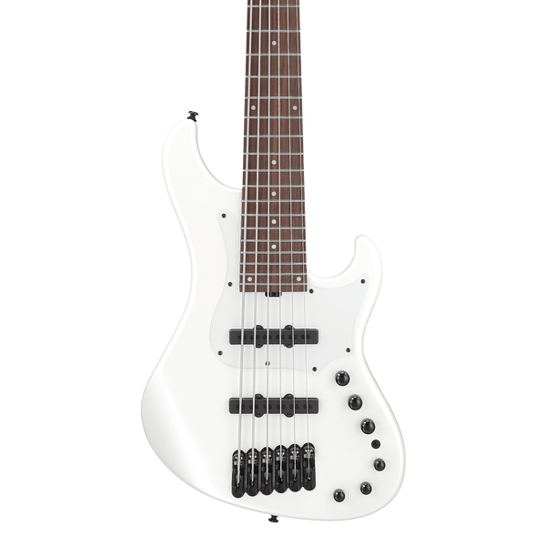 Front of Ibanez MDM1006PW MDM 6str Pearl White.