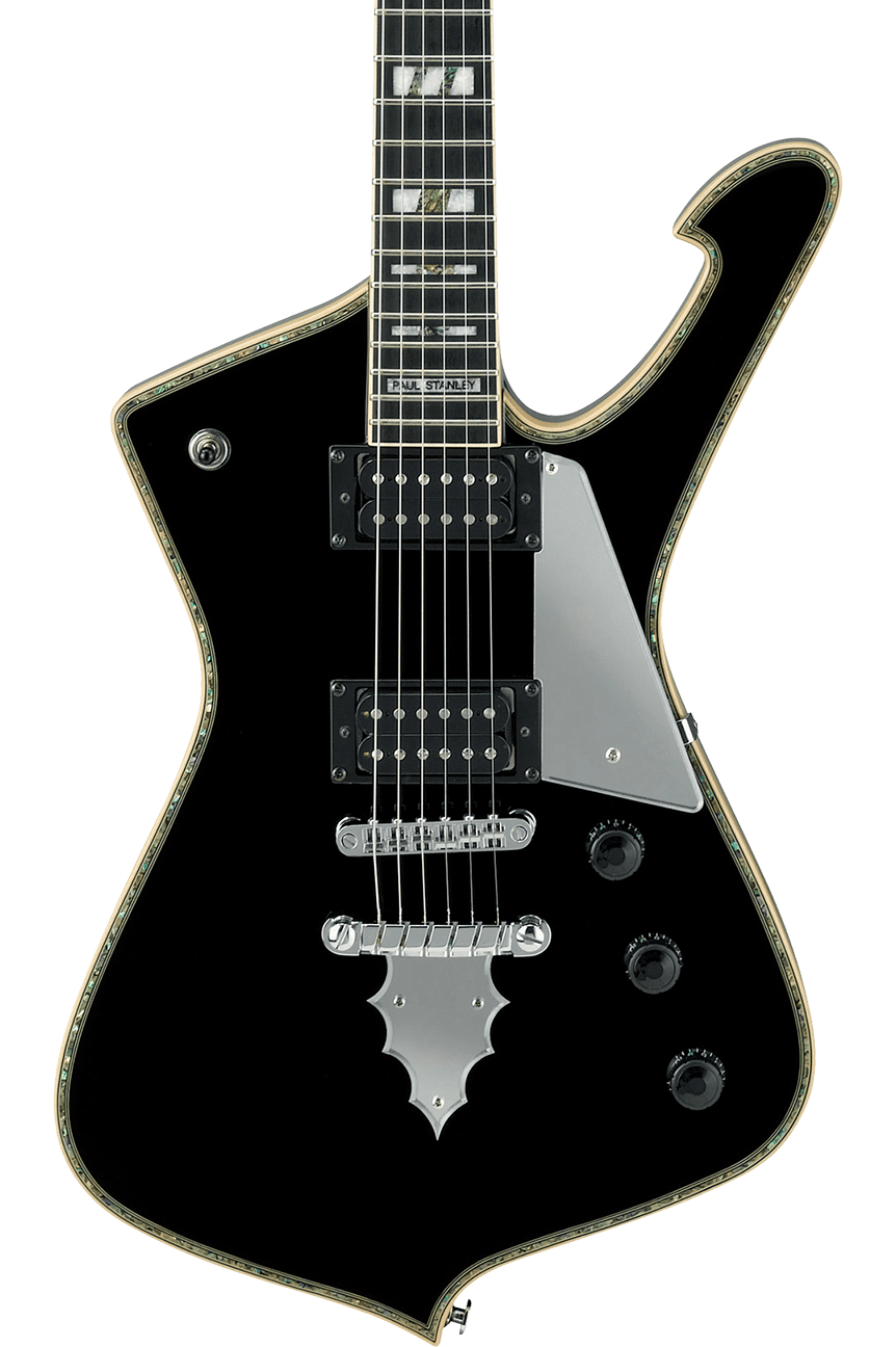Front of Ibanez PS120 Paul Stanley Signature Black.