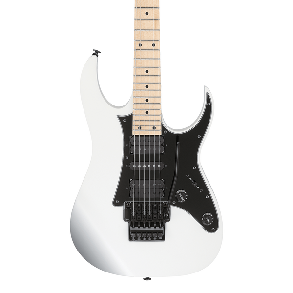 Front of Ibanez RG550WHF White Flat.