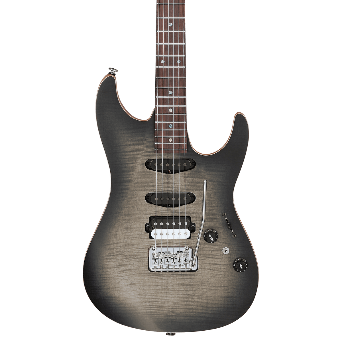 Ibanez TQM2CUF Tom Quayle Sig Charcol Black Burst Flat w/case
