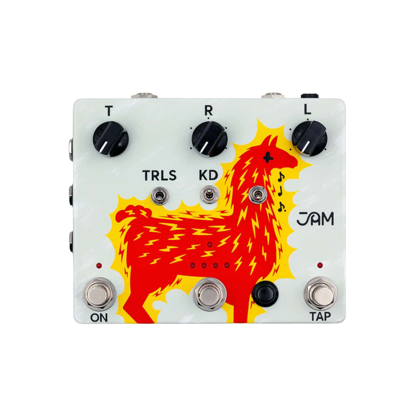 Top down of JAM Pedals Delay Llama XTREME.