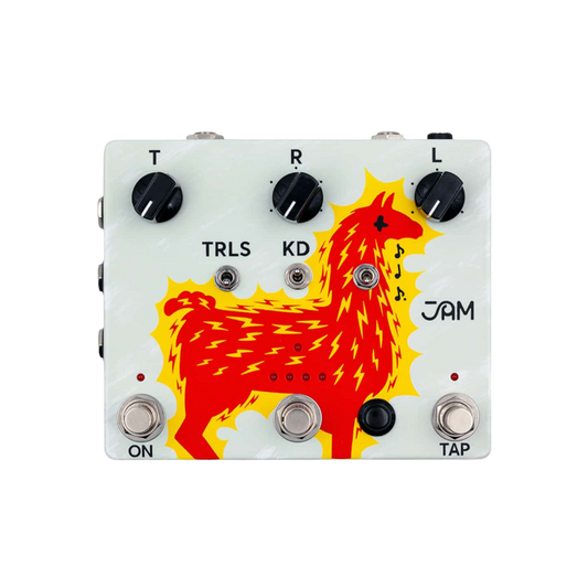 Top down of JAM Pedals Delay Llama XTREME.