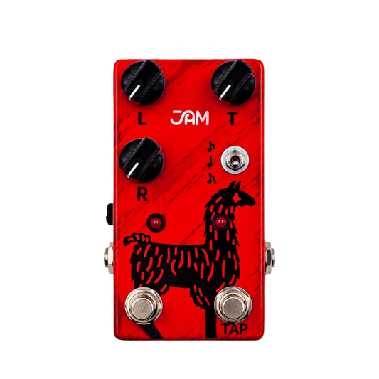 Top down of JAM Pedals Delay Llama mk.3.