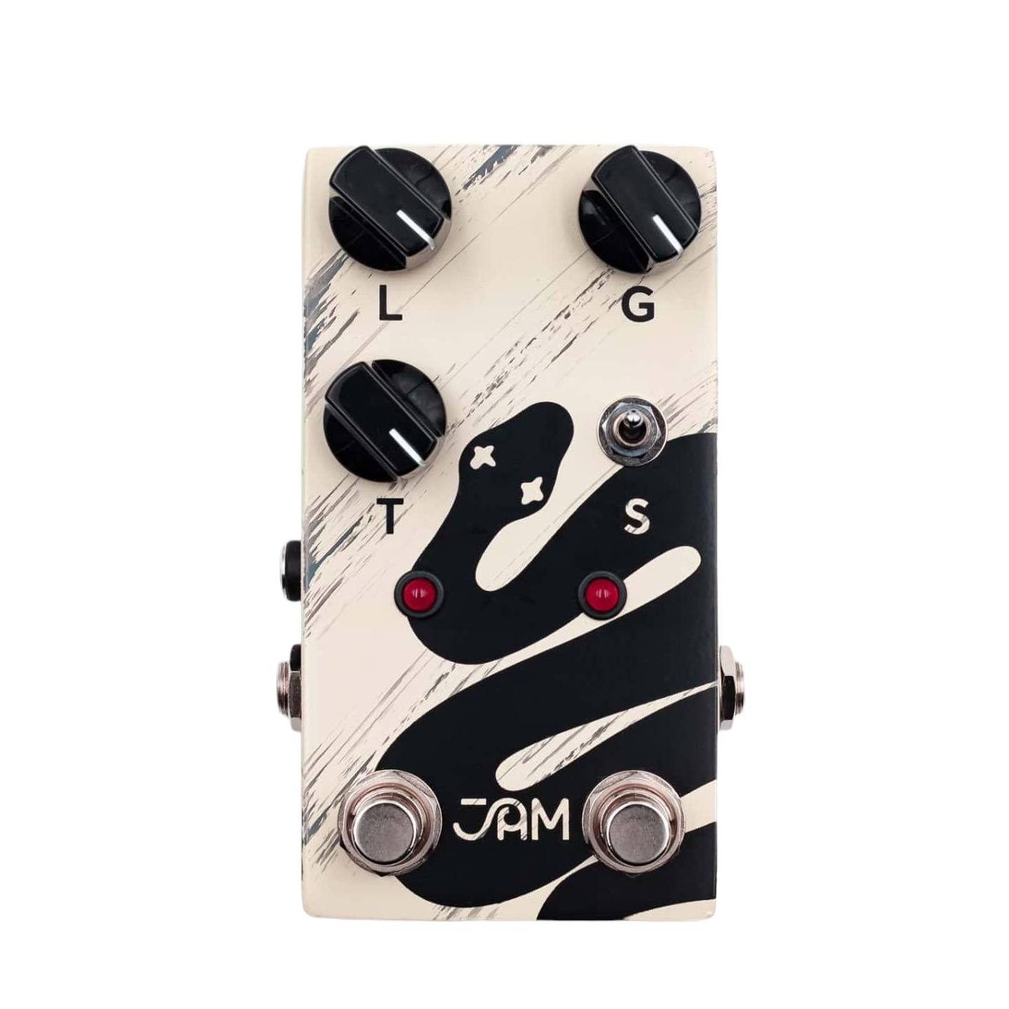 Top down of JAM Pedals Rattler mk.2.