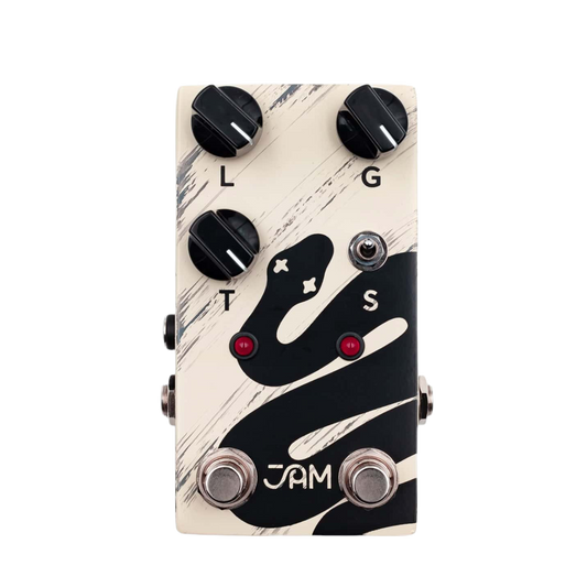 Top down of JAM Pedals Rattler mk.2.