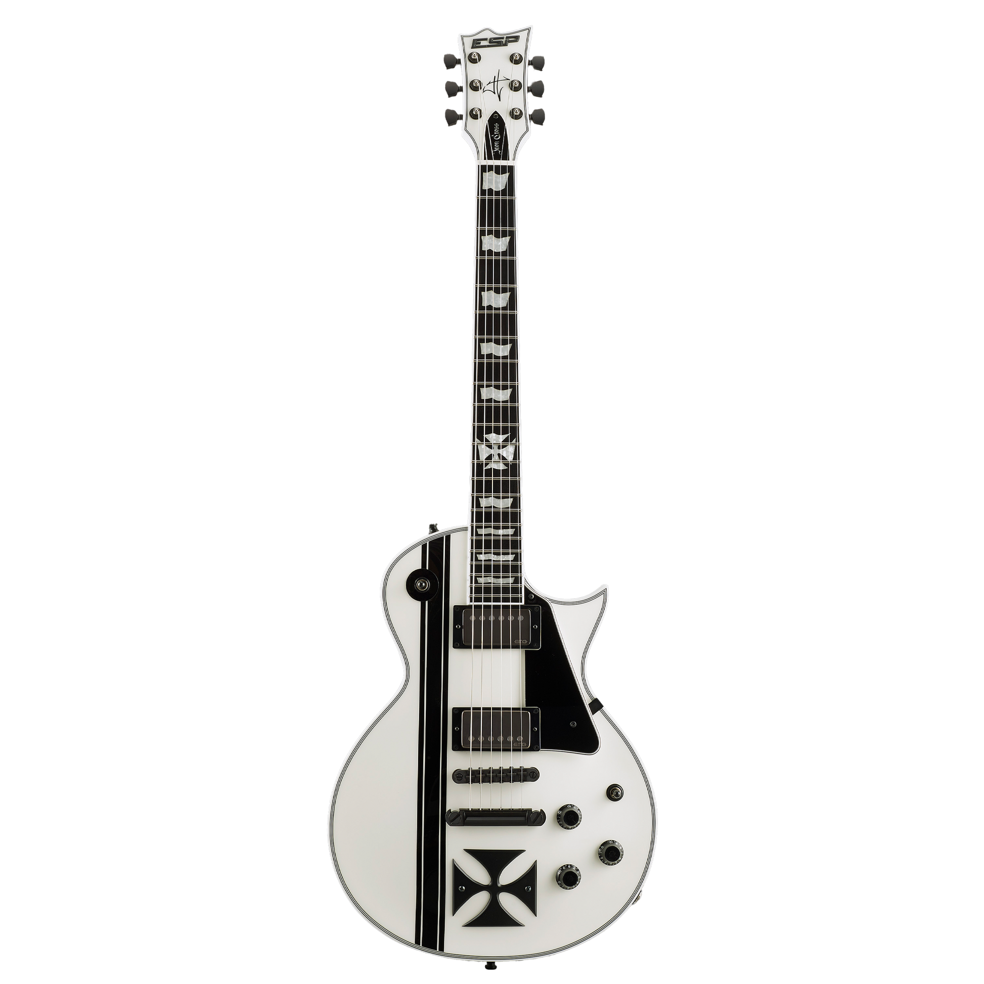 ESP Original Series James Hetfield Iron Cross Snow White w/case