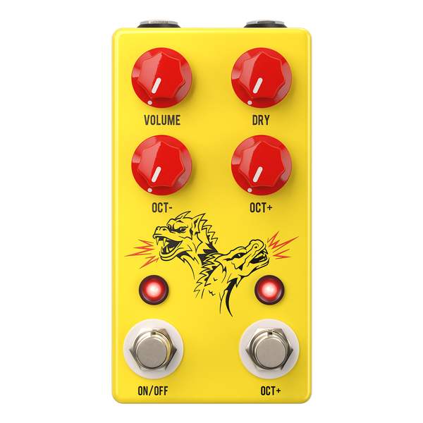 Front of JHS Double Dragon Lo-Fi Octave Device.