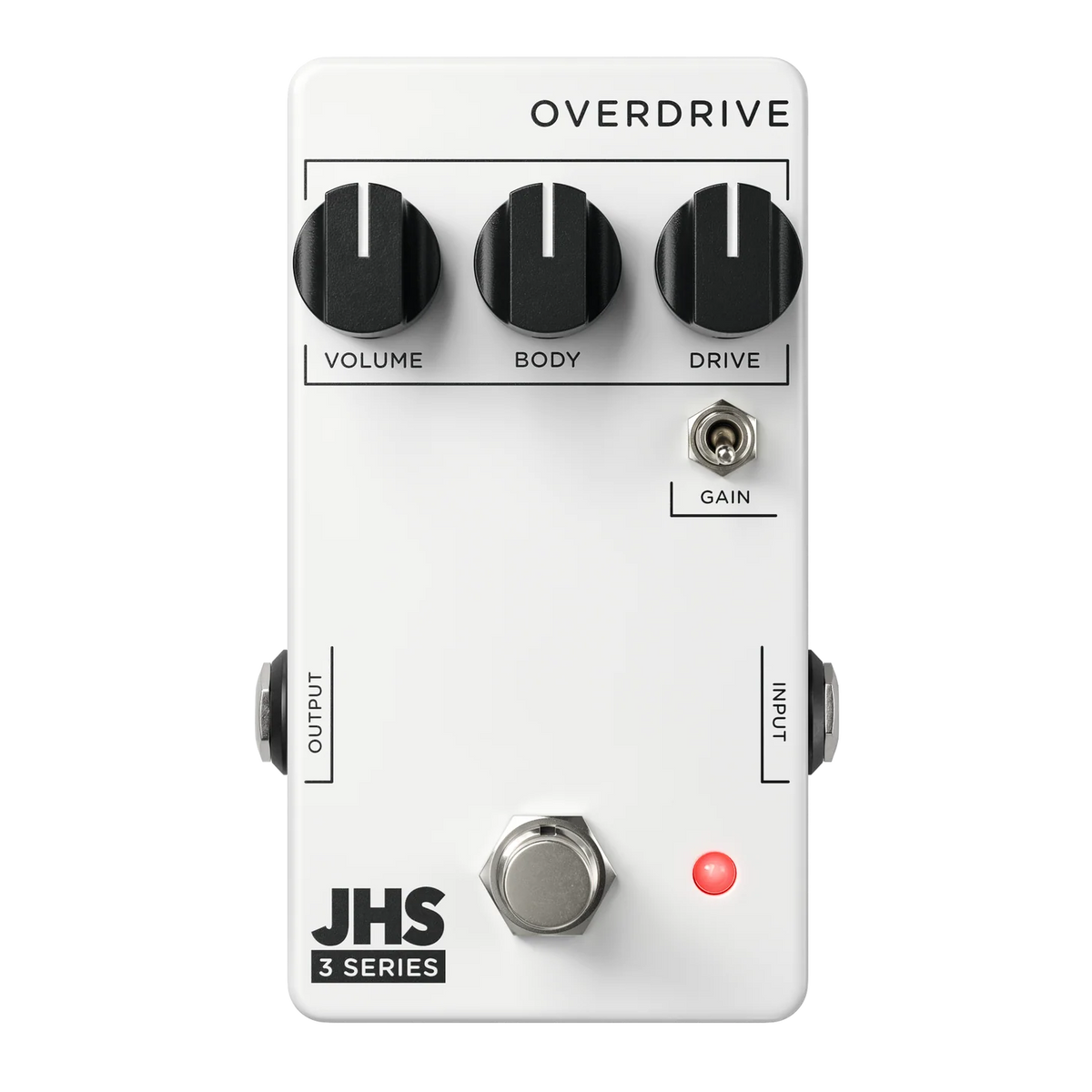 Top down of JHS Pedals 3 Series Overdrive.
