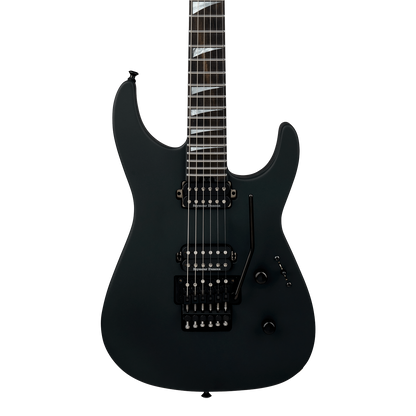 Front of Jackson American Series Soloist SL2 DX Ebony Satin Black.