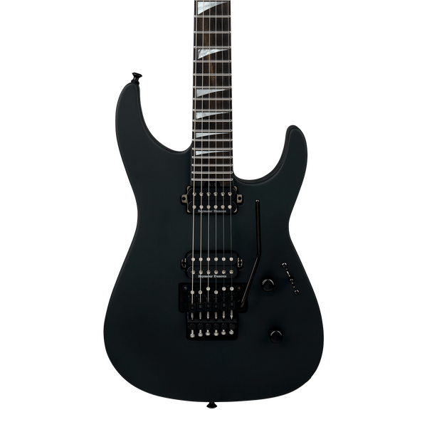 Front of Jackson American Series Soloist SL2 DX Ebony Satin Black.