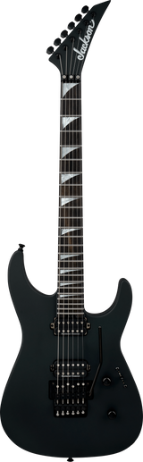 Full frontal of Jackson American Series Soloist SL2 DX Ebony Satin Black.