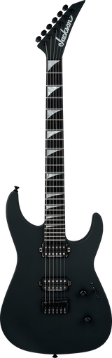 Full frontal of Jackson American Series Soloist SL2 DX HT Ebony Satin Black.