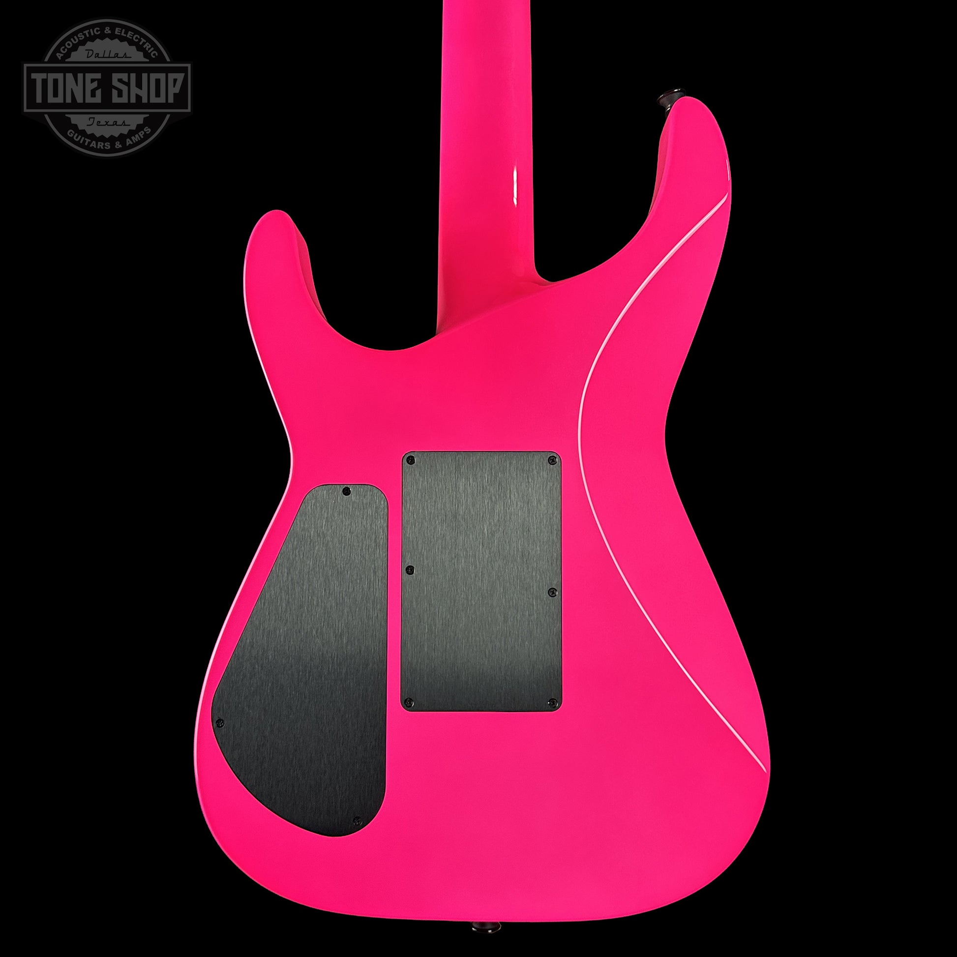 Back of Jackson Custom Shop TSG Illuminati SL2H FR  Neon Pink J11328 body.