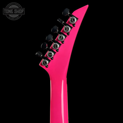 Back of Jackson Custom Shop TSG Illuminati SL2H FR  Neon Pink J11328 neck.