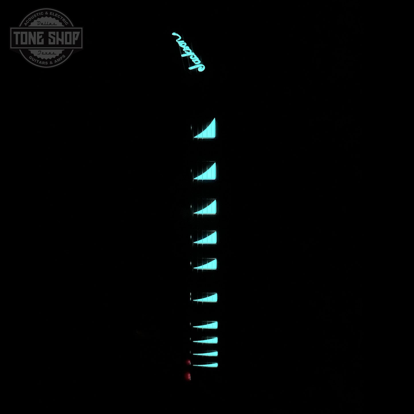 glow in the dark neck of Jackson Custom Shop TSG Illuminati SL2H FR  Neon Pink J11328.
